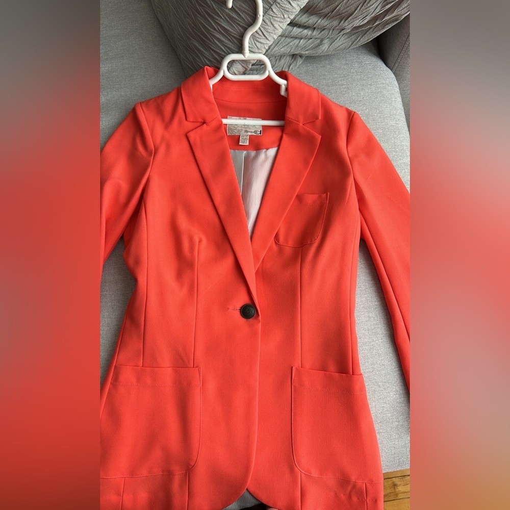 Orange (bright salmon pink) blazer from Dynamite. Worn once, in good condition.